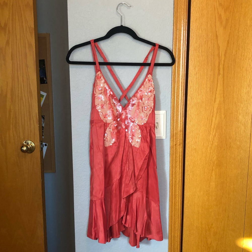 free people pink butterfly dress 💖